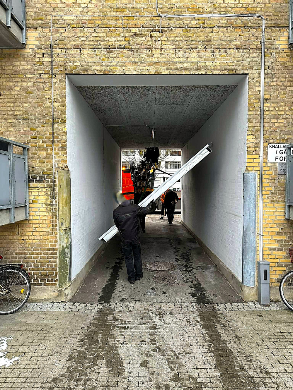 Overdækning flyttes i 45 grader