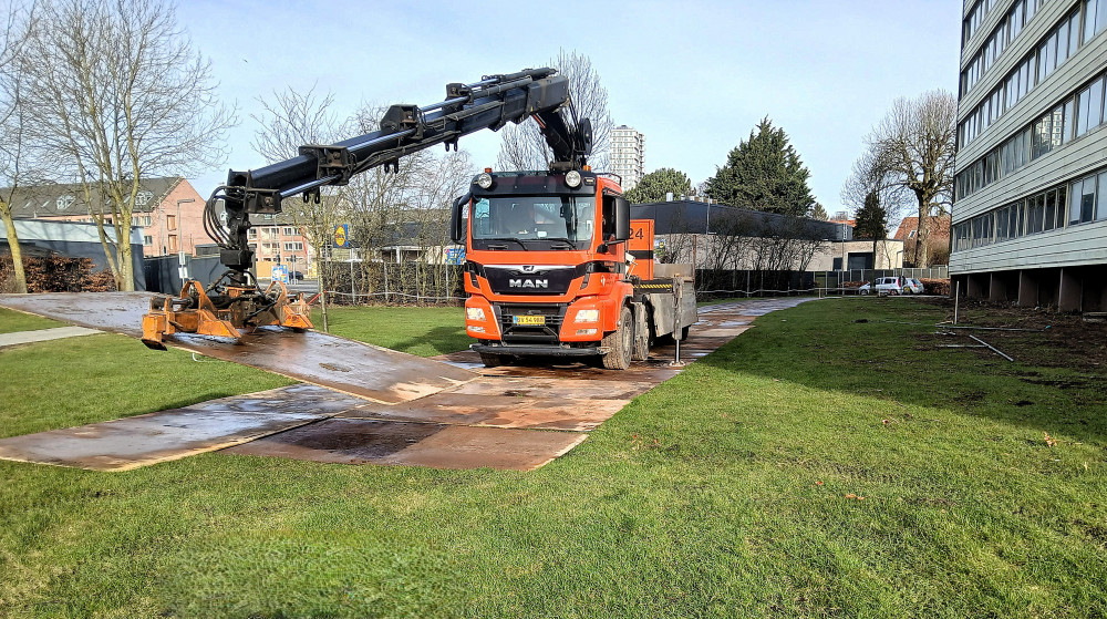 Køreplade udlægning