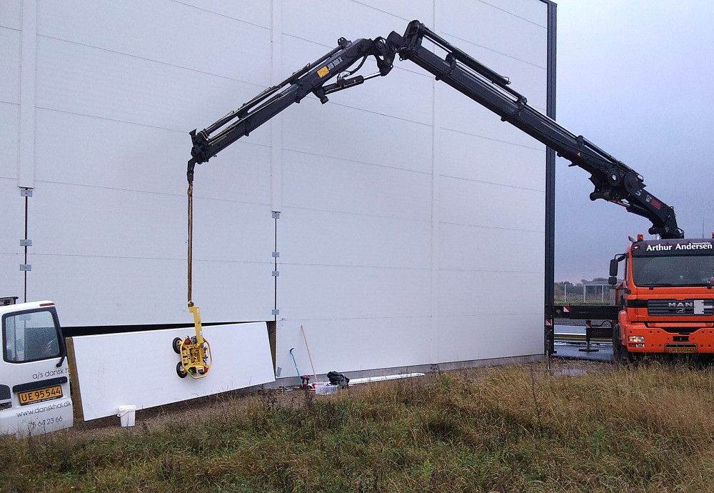 42 tm kran med sug sandwich elementer