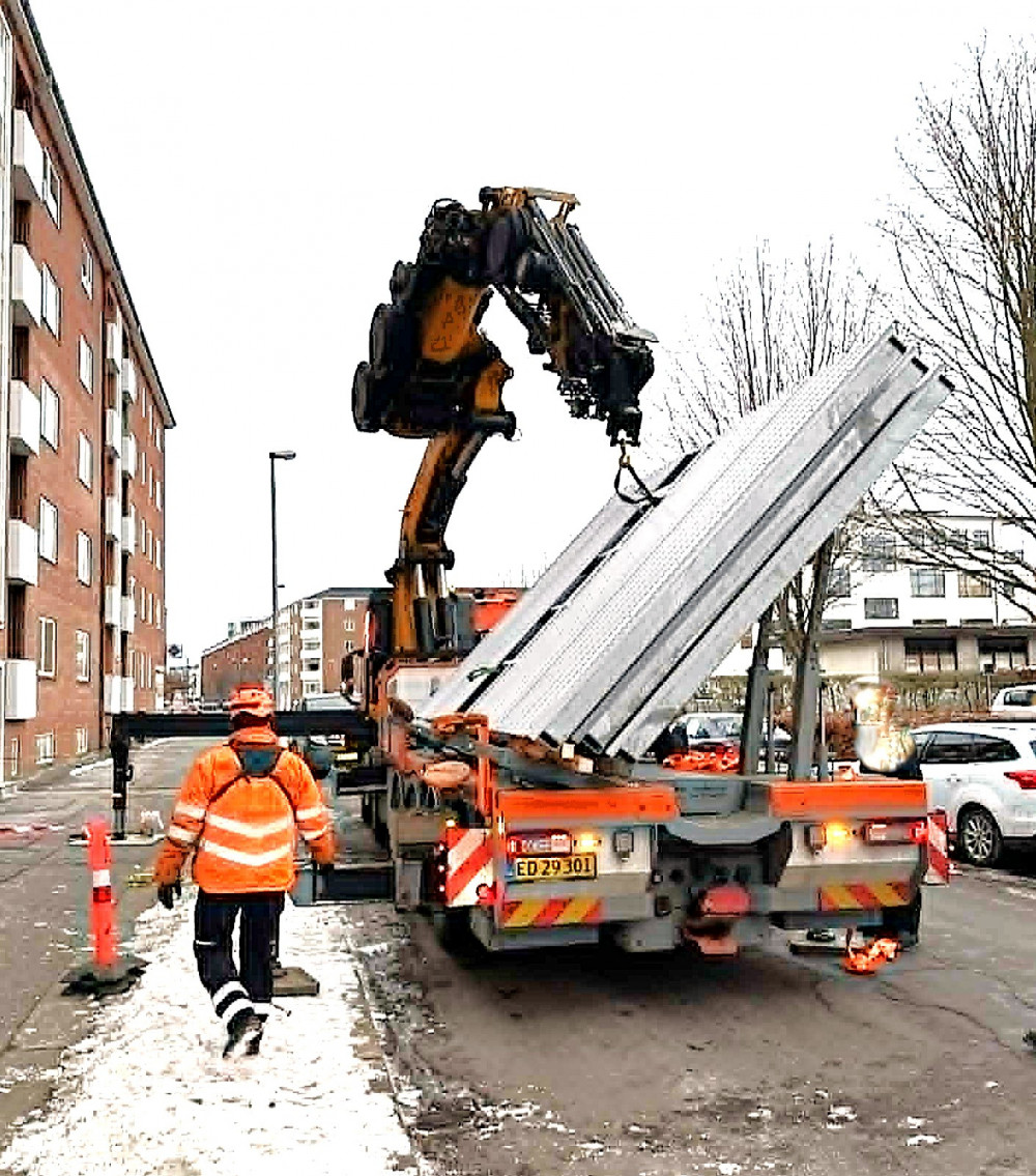 Overdækning flyttes i 45 grader